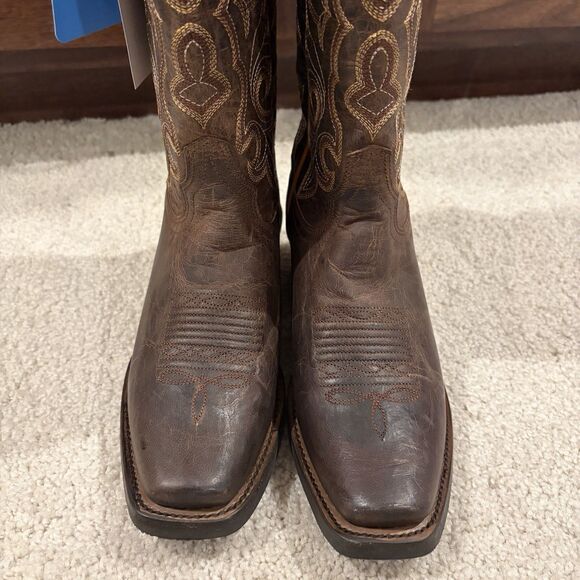 NEW Shyanne Jesse Performance Western Boots Women 5 Dark Brown Leather Handcraft - Picture 5 of 9